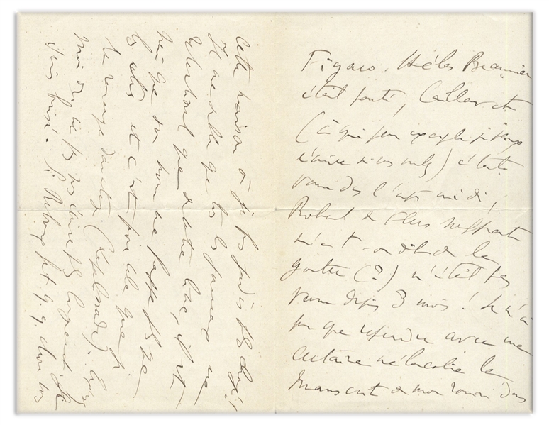 Marcel Proust Autograph Letter Signed -- ''...All I could do was, with a certain melancholy, take my novel's manuscript back from this publisher where I had previously been more pampered...''
